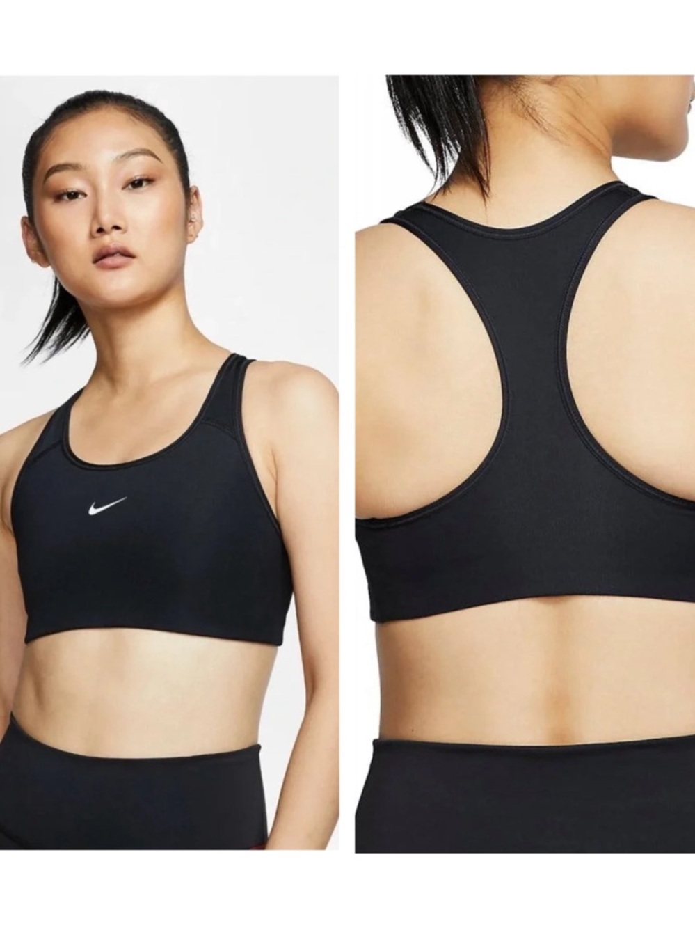Nike Dri-FIT Sports Bra Black Racerback Size M Medium BV3636-010 Gym Yoga